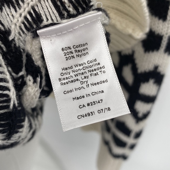 Talbots Black Cream Button Mock Turtleneck Sweater 1X - Picture 11 of 11